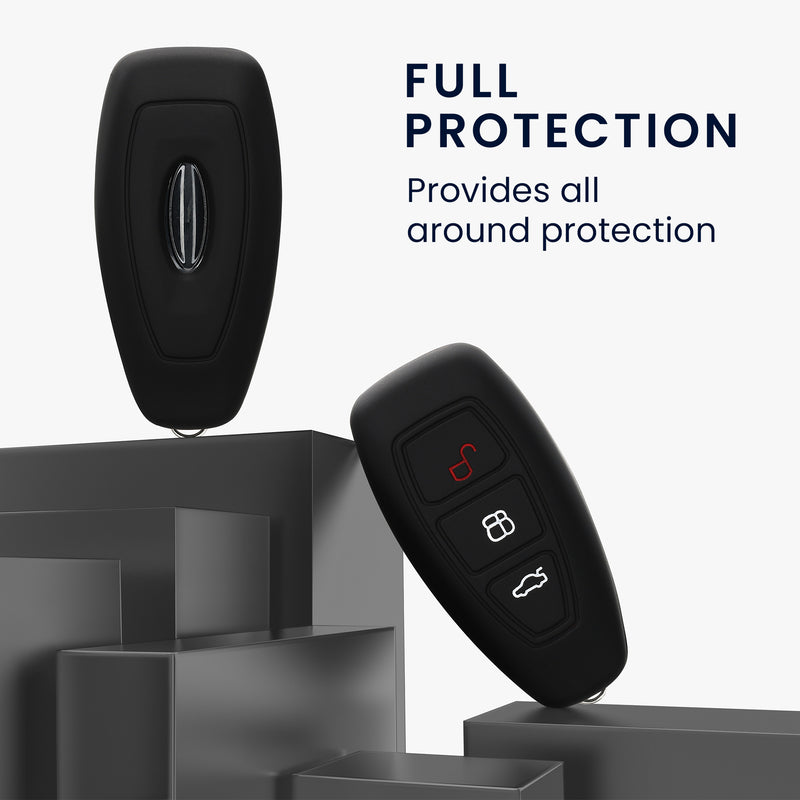 kwmobile Schlüsselhülle für Ford 3-Tasten Autoschlüssel Keyless Go Hülle - Schlüsselschutz Gehäuse