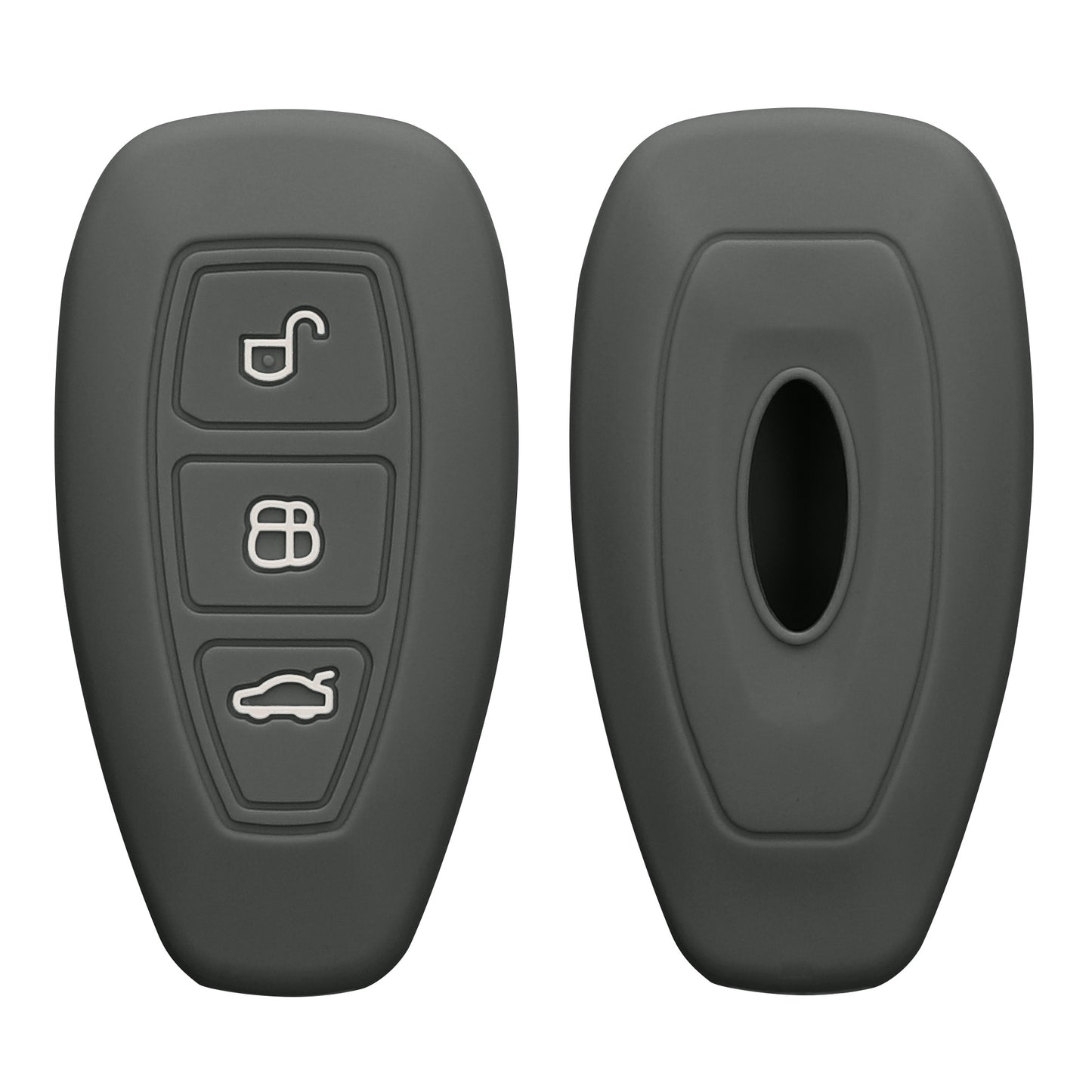 kwmobile Schlüsselhülle für Ford 3-Tasten Autoschlüssel Keyless Go Hülle - Schlüsselschutz Gehäuse