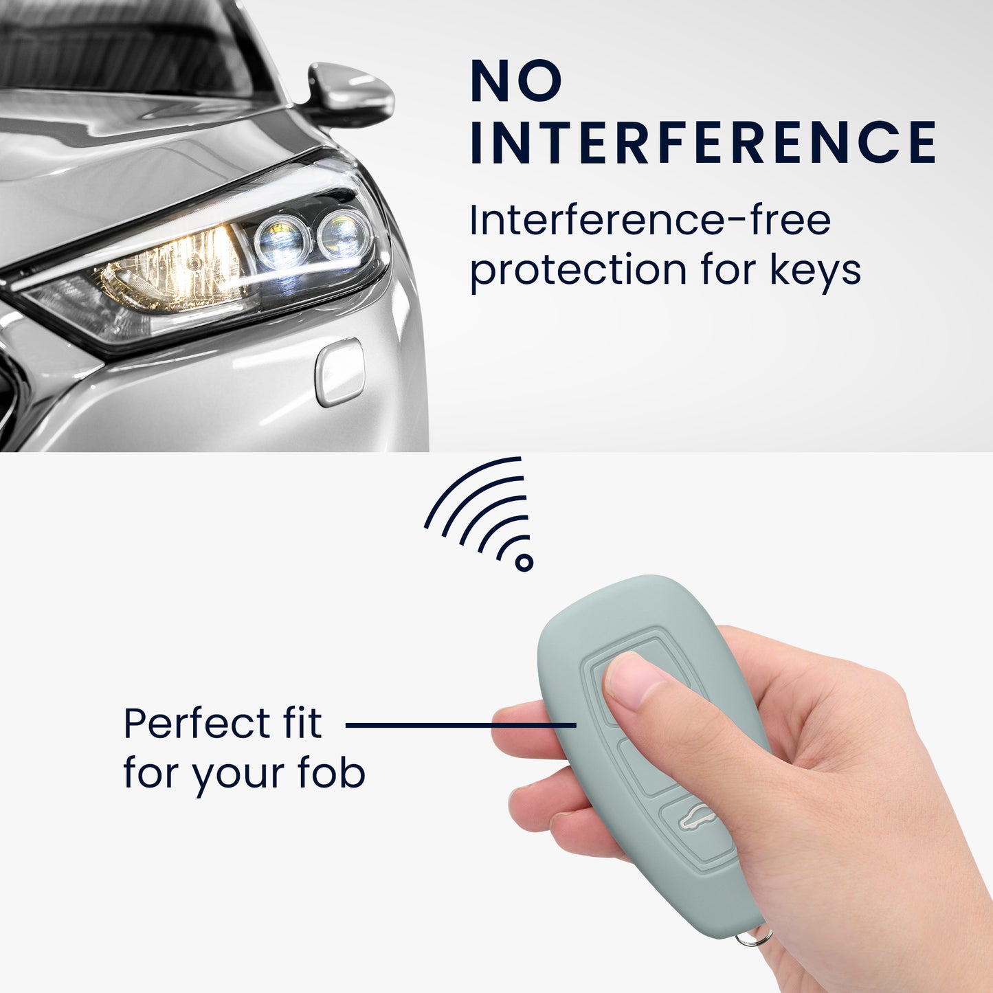 kwmobile Schlüsselhülle für Ford 3-Tasten Autoschlüssel Keyless Go Hülle - Schlüsselschutz Gehäuse