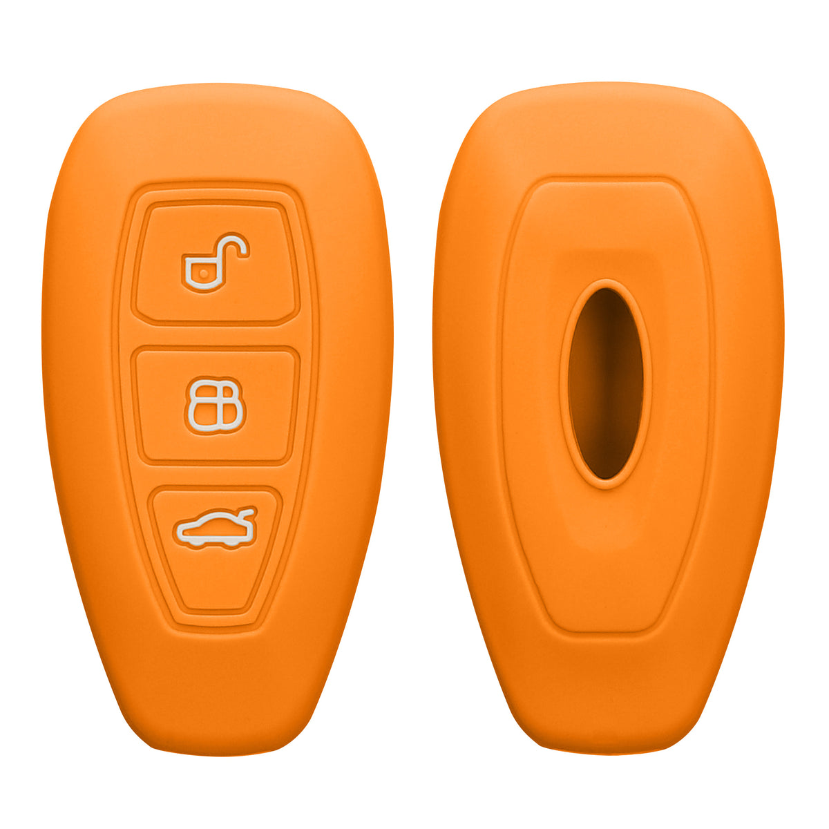 kwmobile Schlüsselhülle für Ford 3-Tasten Autoschlüssel Keyless Go Hülle - Schlüsselschutz Gehäuse