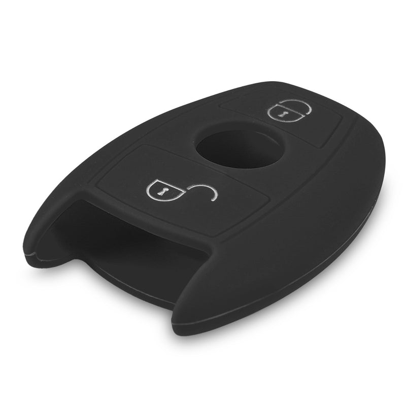 kwmobile Schlüsselhülle für Mercedes Benz 2-Tasten Autoschlüssel (nur Keyless Go) Hülle - Autoschlüssel Schlüssel Hülle - Schlüsselschutz Gehäuse