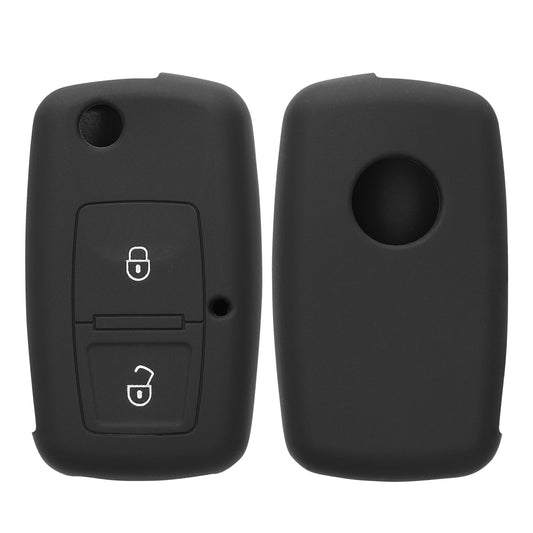 kwmobile Schlüsselhülle für VW Skoda Seat 2-Tasten Klapp Autoschlüssel Hülle - Schlüsselschutz Gehäuse