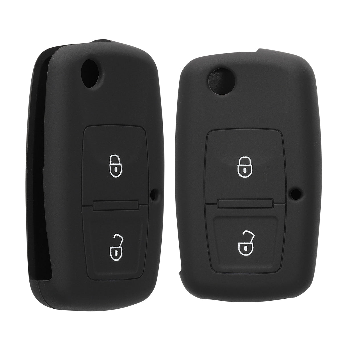 kwmobile Schlüsselhülle für VW Skoda Seat 2-Tasten Klapp Autoschlüssel Hülle - Schlüsselschutz Gehäuse