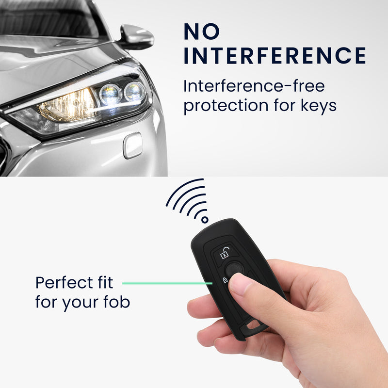 kwmobile Schlüsselhülle für BMW 3-Tasten Funk Autoschlüssel (nur Keyless Go) Hülle - Autoschlüssel Schlüssel Hülle - Schlüsselschutz Gehäuse