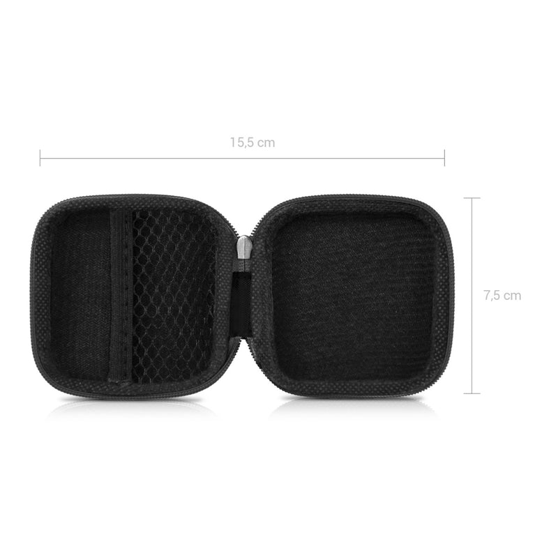 kwmobile In-Ear Kopfhörer Tasche - In Ear Kopfhörer Hülle mit Innentasche für Zubehör - Kleine Aufbewahrungstasche für In Ear Headphones