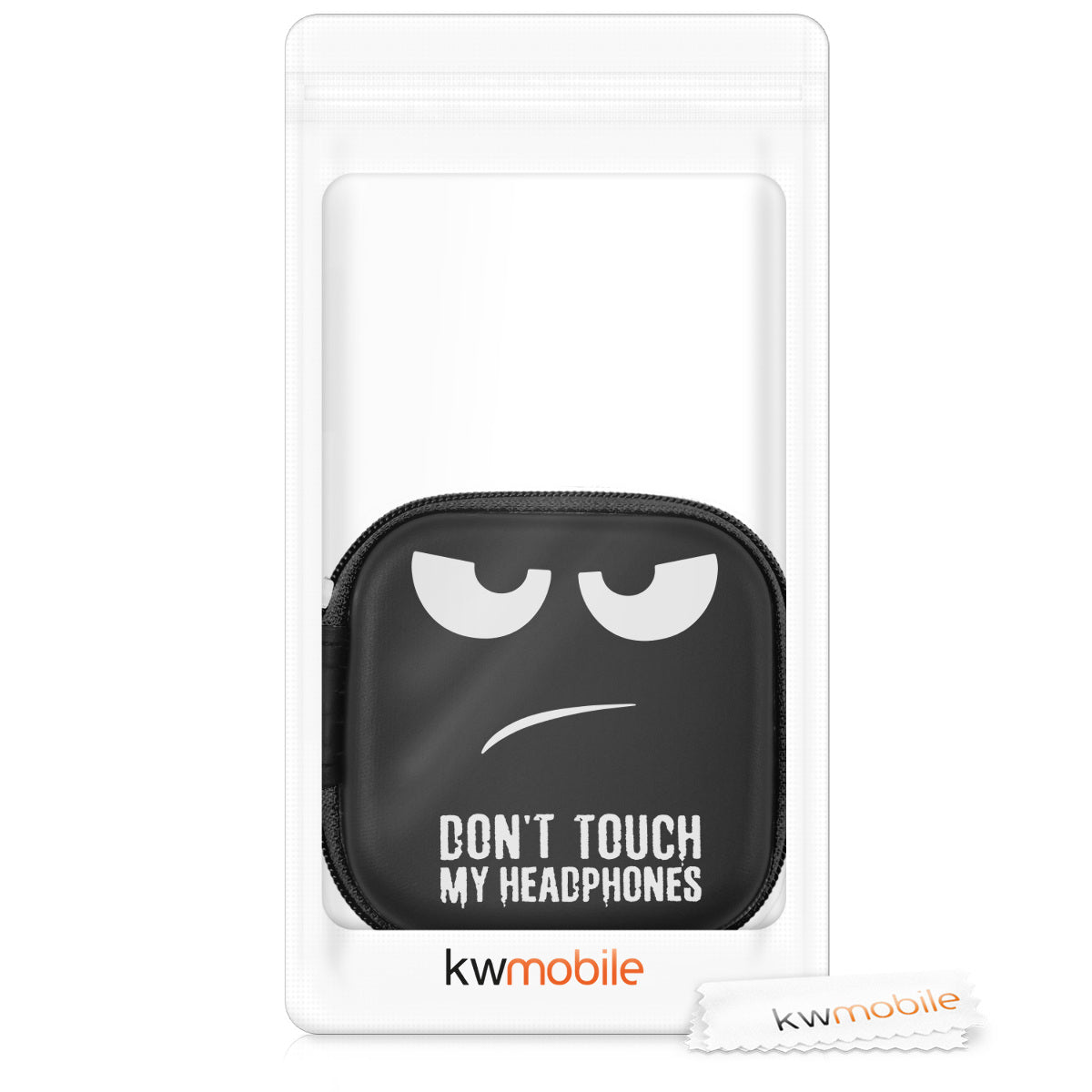 kwmobile In-Ear Kopfhörer Tasche - In Ear Kopfhörer Hülle mit Innentasche für Zubehör - Kleine Aufbewahrungstasche für In Ear Headphones