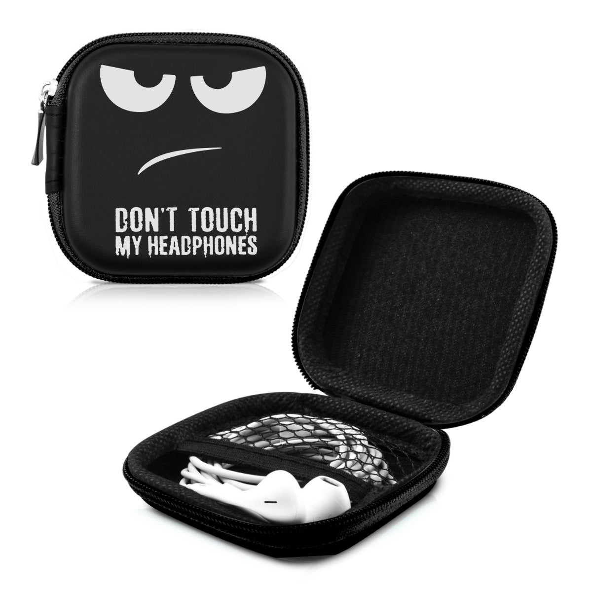 kwmobile In-Ear Kopfhörer Tasche - In Ear Kopfhörer Hülle mit Innentasche für Zubehör - Kleine Aufbewahrungstasche für In Ear Headphones