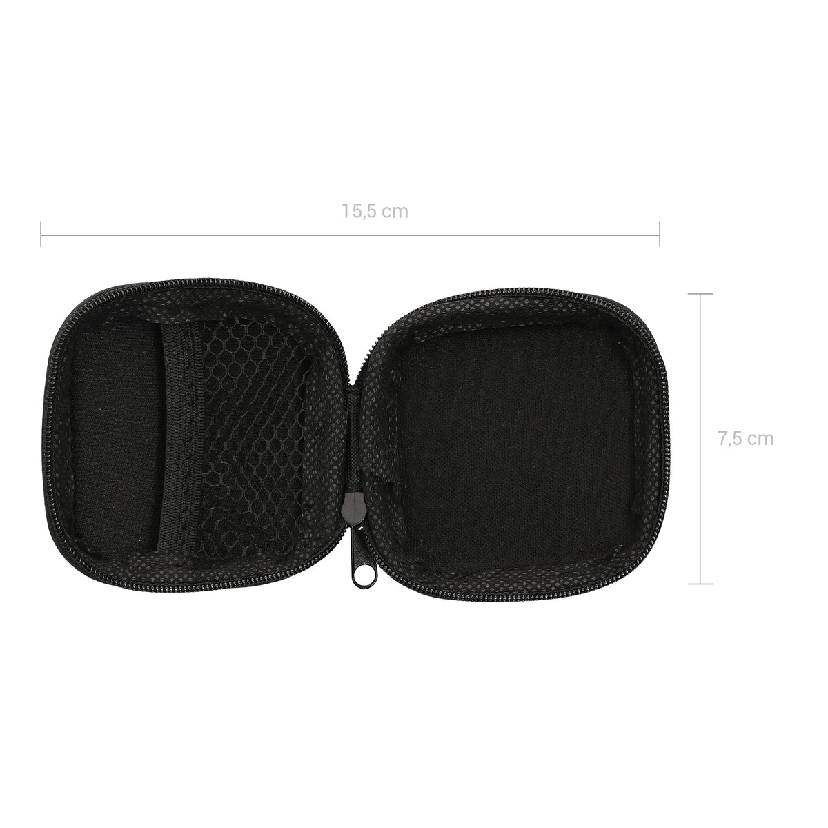 kwmobile In-Ear Kopfhörer Tasche - In Ear Kopfhörer Hülle mit Innentasche für Zubehör - Kleine Aufbewahrungstasche für In Ear Headphones