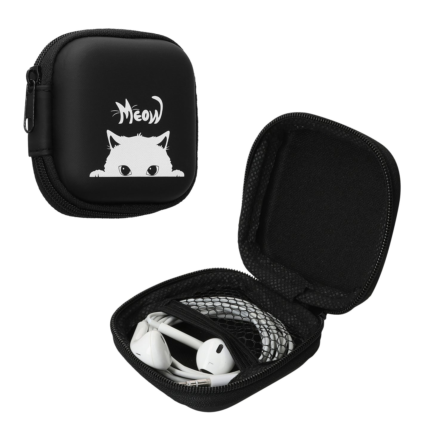 kwmobile In-Ear Kopfhörer Tasche - In Ear Kopfhörer Hülle mit Innentasche für Zubehör - Kleine Aufbewahrungstasche für In Ear Headphones