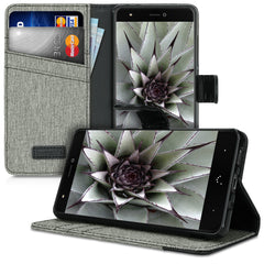 bq Aquaris X / X Pro Wallet Handyhülle mit Ständer und 3 Kartenfächern