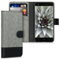 kwmobile Wallet Case kompatibel mit bq Aquaris X / X Pro - Hülle mit Ständer - Handyhülle Kartenfächer