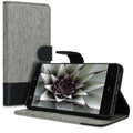 kwmobile Wallet Case kompatibel mit bq Aquaris X / X Pro - Hülle mit Ständer - Handyhülle Kartenfächer