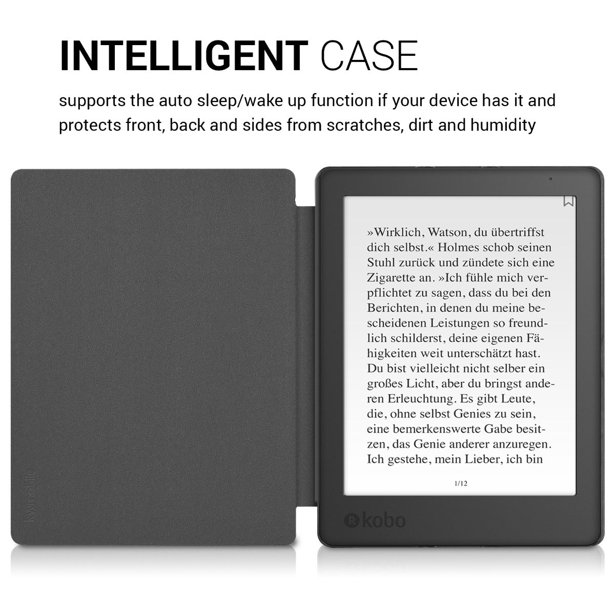 Kobo Aura H2O Edition 2 mit Auto-Sleep eReader Flip Case