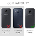 kwmobile Hülle kompatibel mit Samsung Galaxy J3 (2017) DUOS Kunstleder Handyhülle mit Kartenfächern