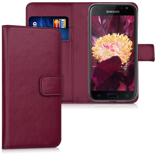kwmobile Hülle kompatibel mit Samsung Galaxy J3 (2017) DUOS Kunstleder Handyhülle mit Kartenfächern