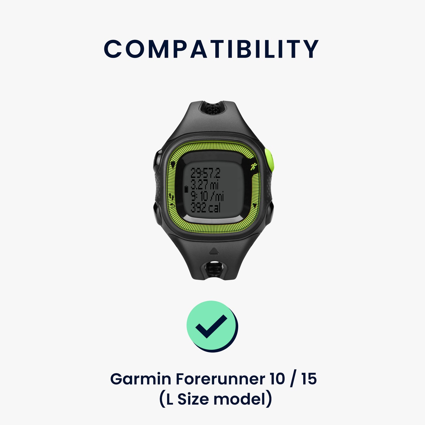 kwmobile Silikon Uhrenarmband für Garmin Forerunner 10 / 15 Armband - Ersatzarmband für Fitnesstracker - Wechselarmband