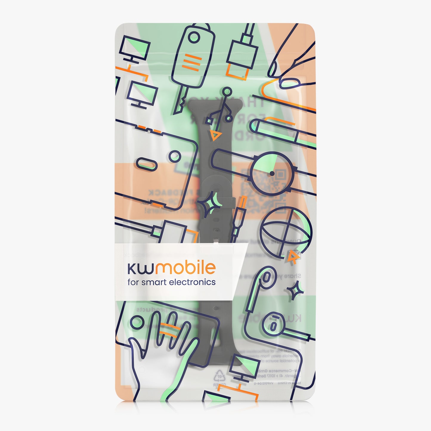 kwmobile Silikon Uhrenarmband für Garmin Forerunner 10 / 15 Armband - Ersatzarmband für Fitnesstracker - Wechselarmband