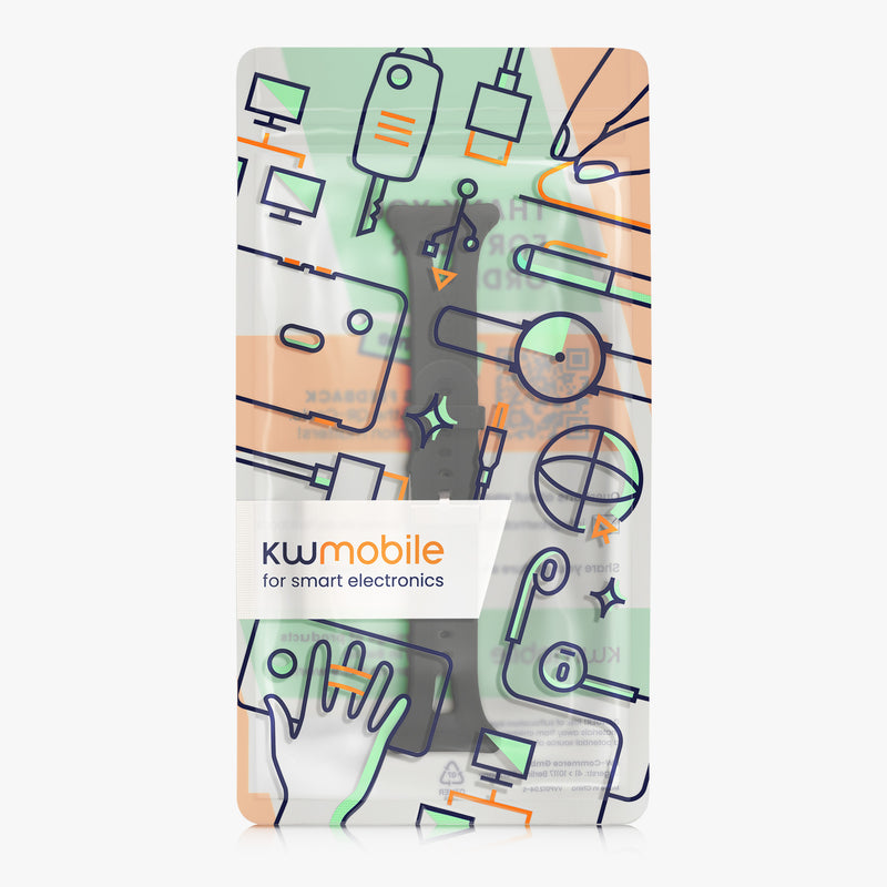 kwmobile Silikon Uhrenarmband für Garmin Forerunner 10 / 15 Armband - Ersatzarmband für Fitnesstracker - Wechselarmband