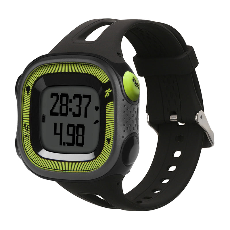kwmobile Silikon Uhrenarmband für Garmin Forerunner 10 / 15 (L Size model) Armband - Ersatzarmband für Fitnesstracker - Wechselarmband Smartwatch - Schwarz Schwarz  