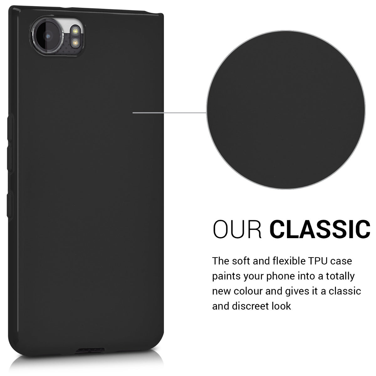 kwmobile Handyhülle für Blackberry KEYone (Key1) Hülle - Kabelloses Laden - Schutzhülle Cover