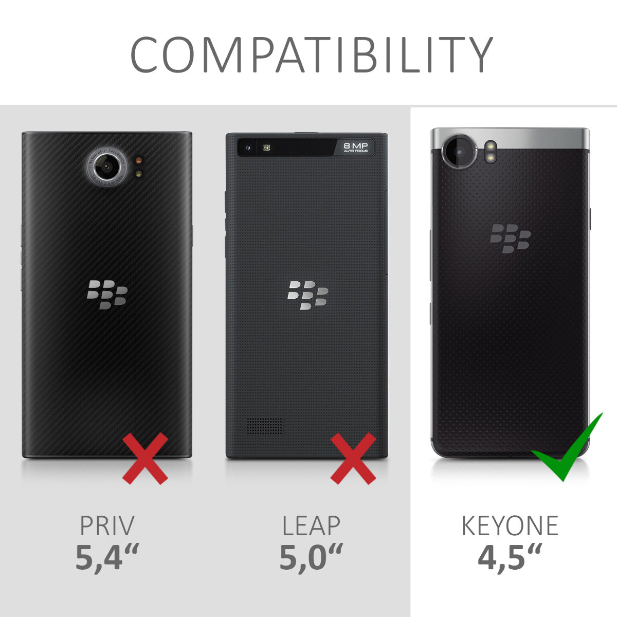 kwmobile Handyhülle für Blackberry KEYone (Key1) Hülle - Kabelloses Laden - Schutzhülle Cover