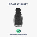 kwmobile Schlüsselhülle für Mercedes Benz 2-Tasten Autoschlüssel (nur Keyless Go) Hülle - Autoschlüssel Schlüssel Hülle - Schlüsselschutz Gehäuse