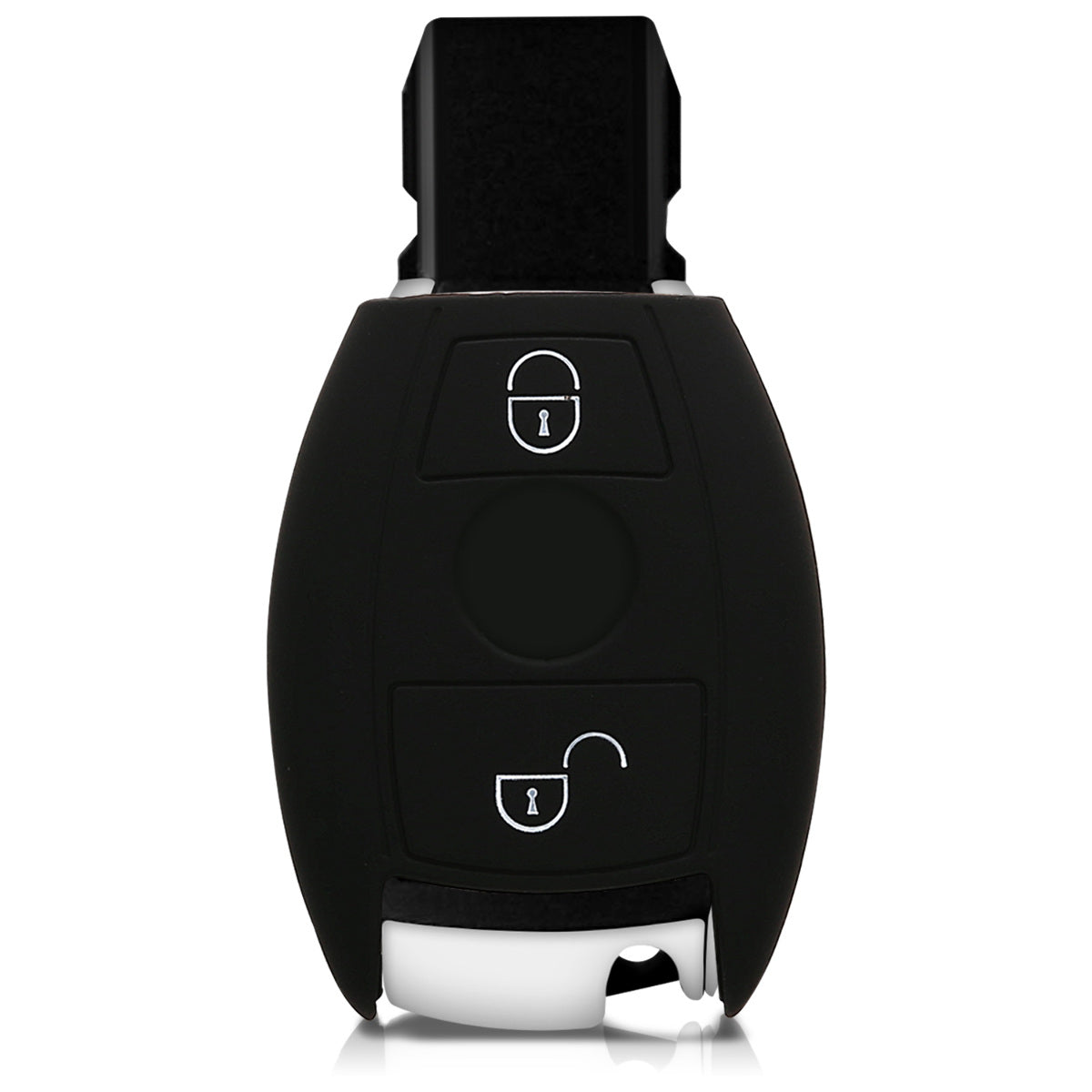 kwmobile Schlüsselhülle für Mercedes Benz 2-Tasten Autoschlüssel (nur Keyless Go) Hülle - Autoschlüssel Schlüssel Hülle - Schlüsselschutz Gehäuse