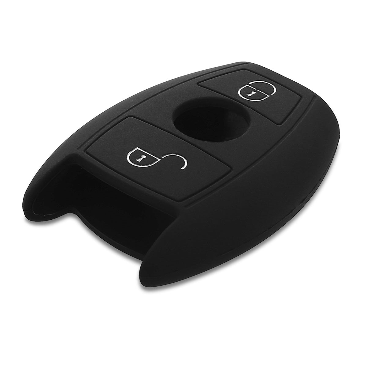 kwmobile Schlüsselhülle für Mercedes Benz 2-Tasten Autoschlüssel (nur Keyless Go) Hülle - Autoschlüssel Schlüssel Hülle - Schlüsselschutz Gehäuse