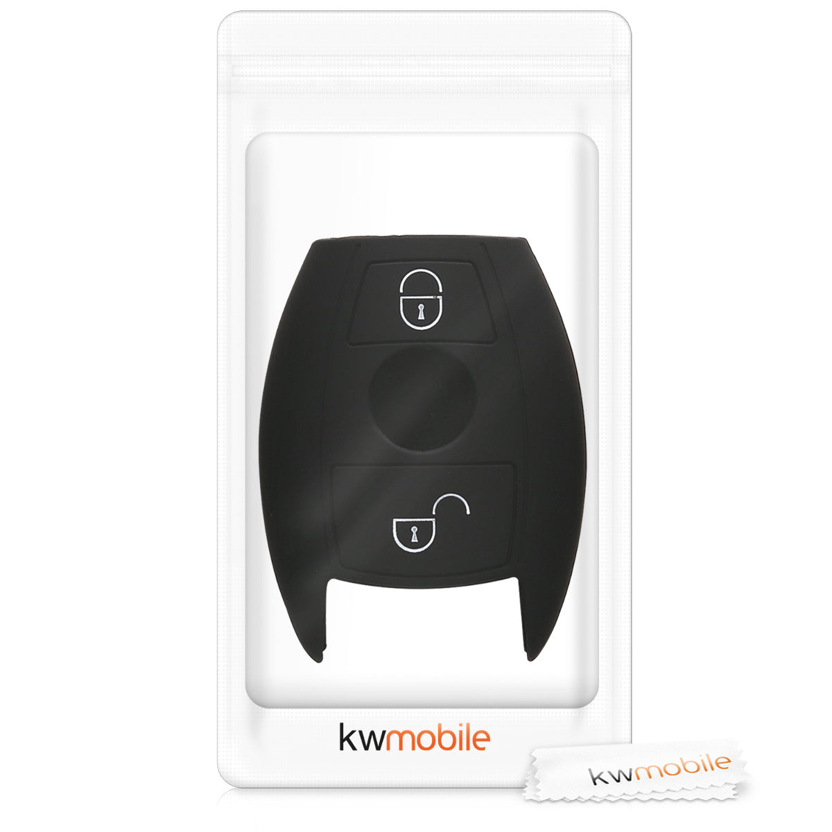 kwmobile Schlüsselhülle für Mercedes Benz 2-Tasten Autoschlüssel (nur Keyless Go) Hülle - Autoschlüssel Schlüssel Hülle - Schlüsselschutz Gehäuse