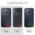 kwmobile Handyhülle für Samsung Galaxy J3 (2016) DUOS Hülle - Silikon Case metallisch schimmernd - Schutzhülle Cover