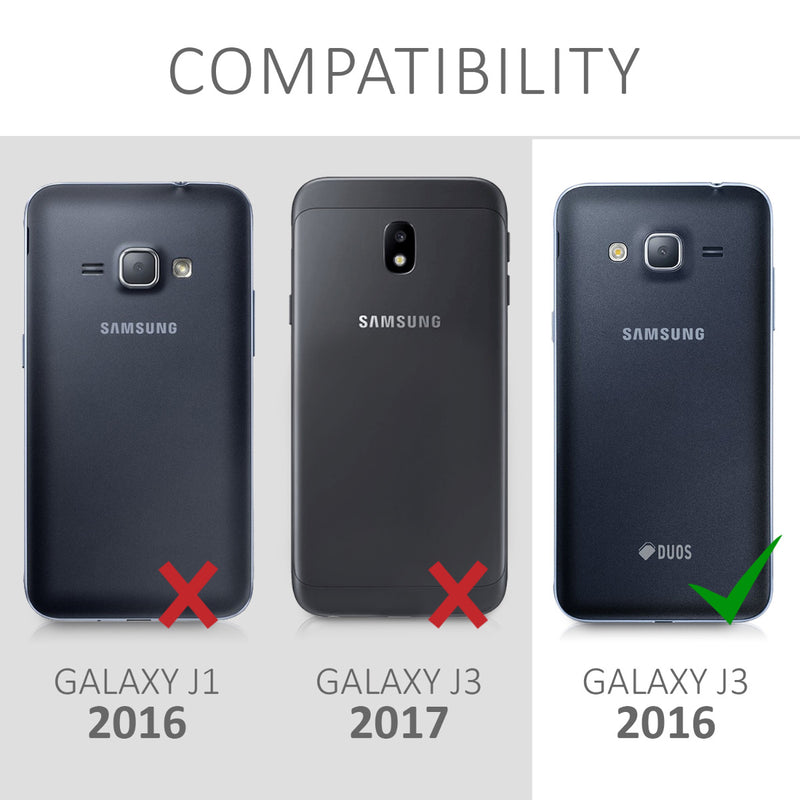 kwmobile Handyhülle für Samsung Galaxy J3 (2016) DUOS Hülle - Silikon Case metallisch schimmernd - Schutzhülle Cover