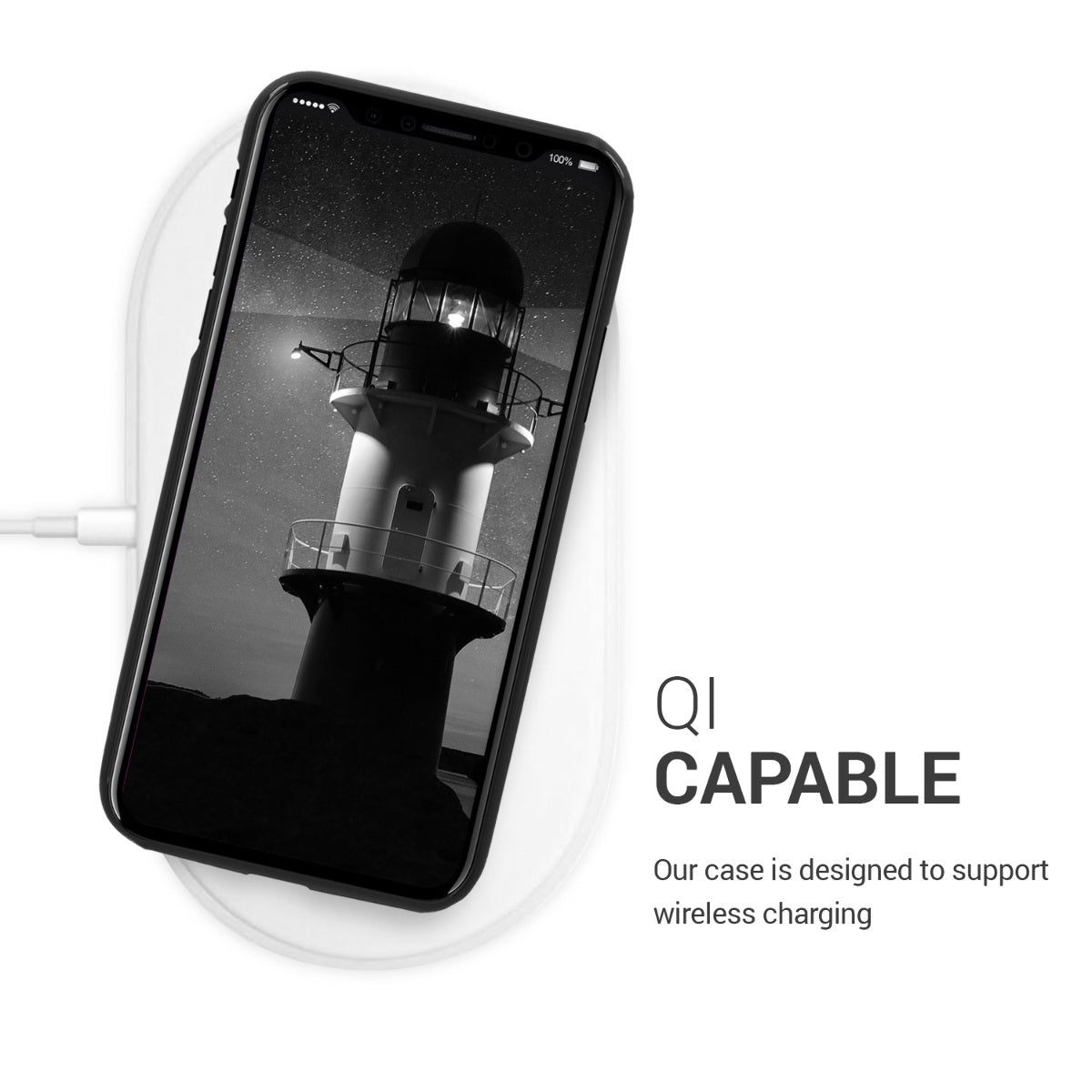 kwmobile Handyhülle für Apple iPhone X Hülle - Schutzhülle Cover - Kabelloses Laden