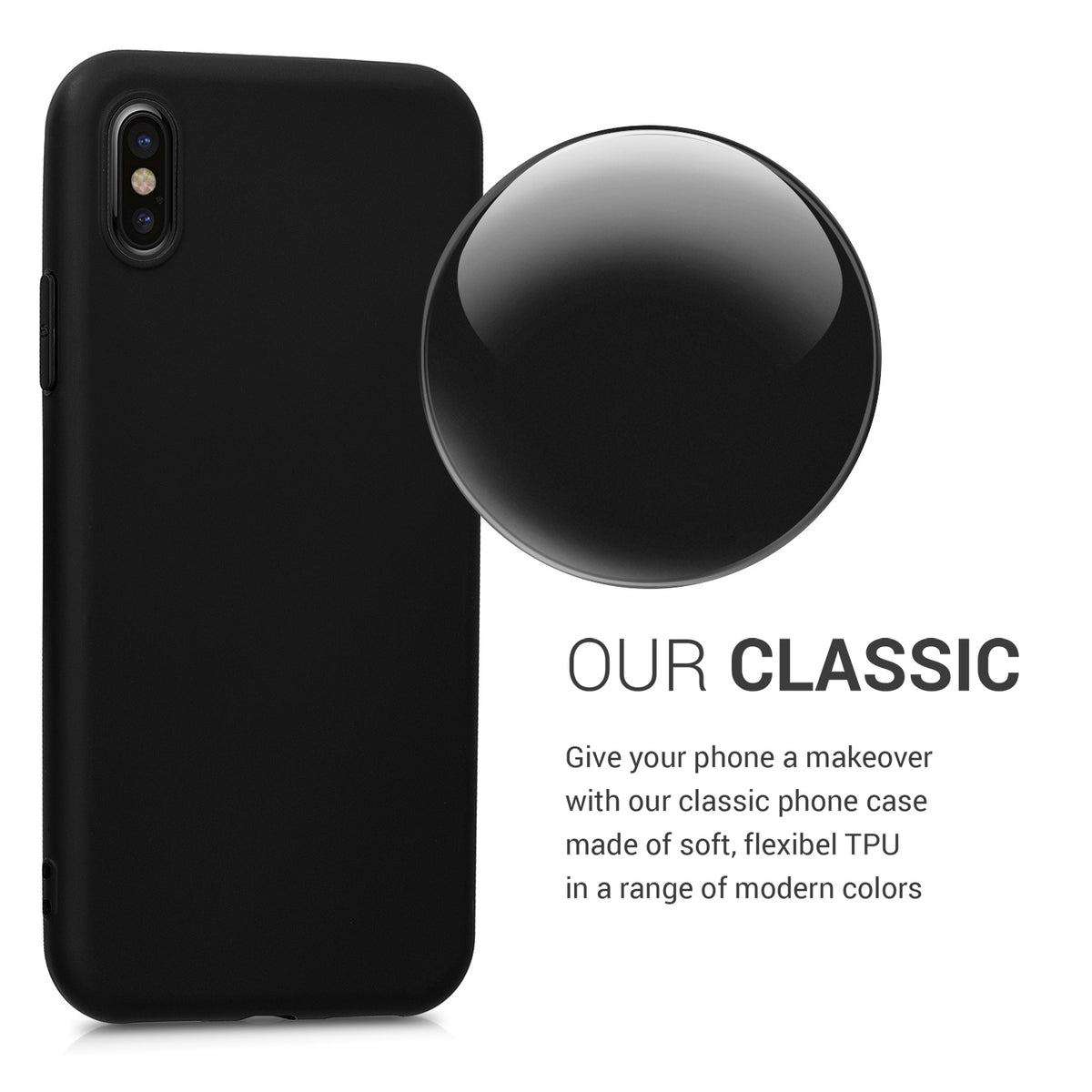 kwmobile Handyhülle für Apple iPhone X Hülle - Schutzhülle Cover - Kabelloses Laden
