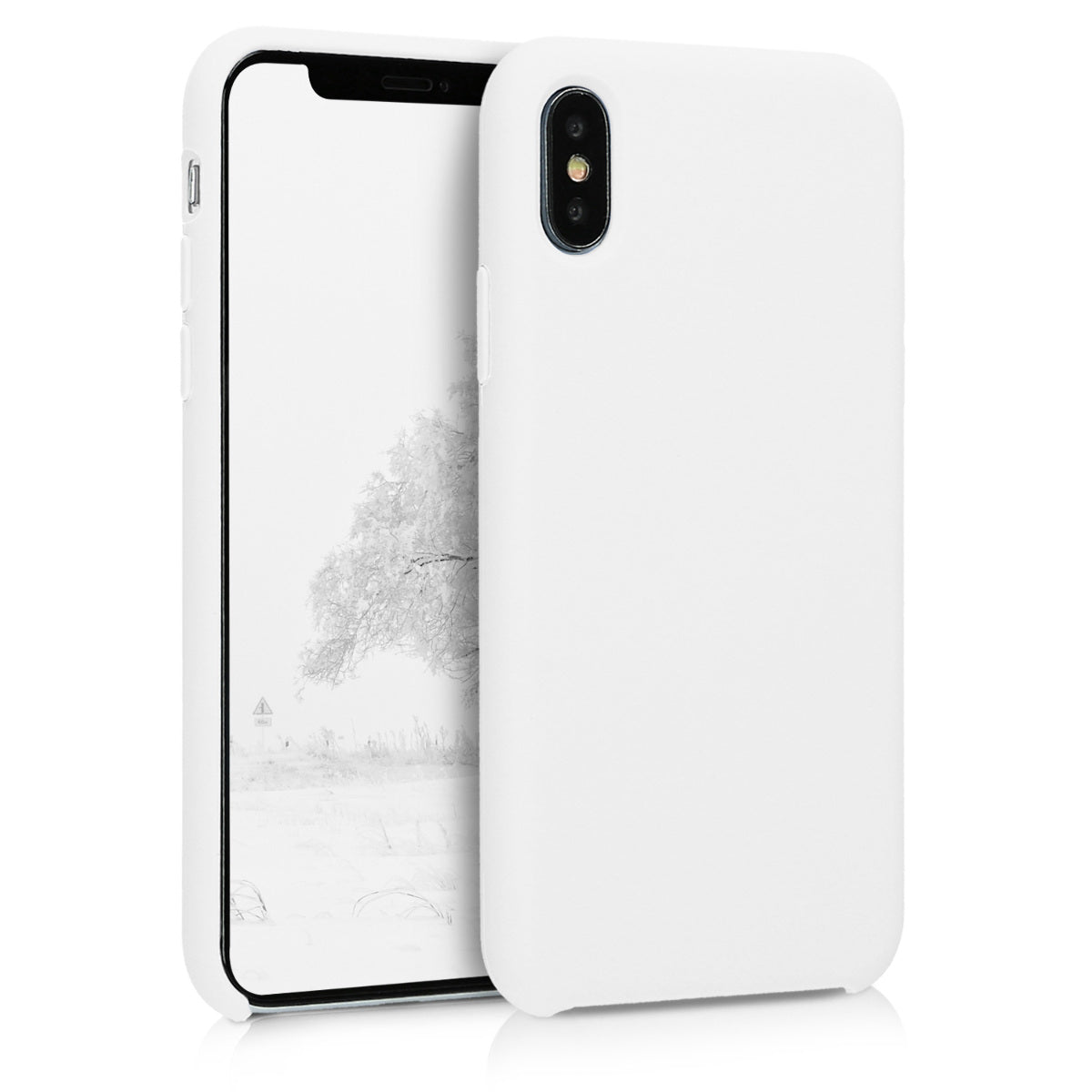 kwmobile Handyhülle für Apple iPhone X - Case Silikon - Kabelloses Laden - Schutzhülle Cover