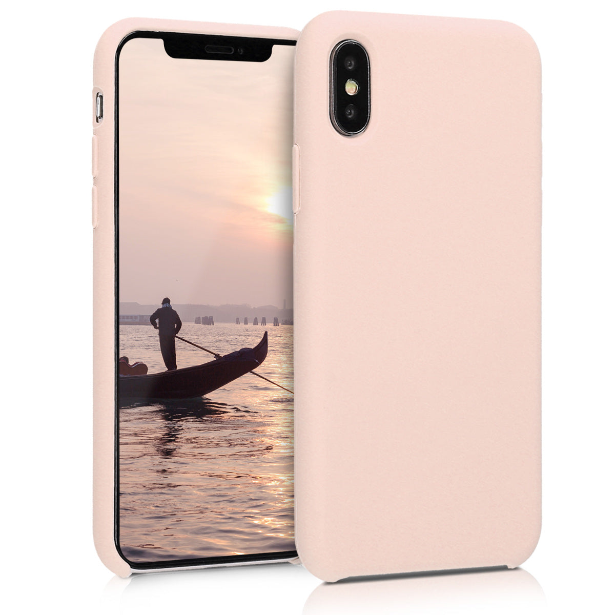 kwmobile Handyhülle für Apple iPhone X - Case Silikon - Kabelloses Laden - Schutzhülle Cover