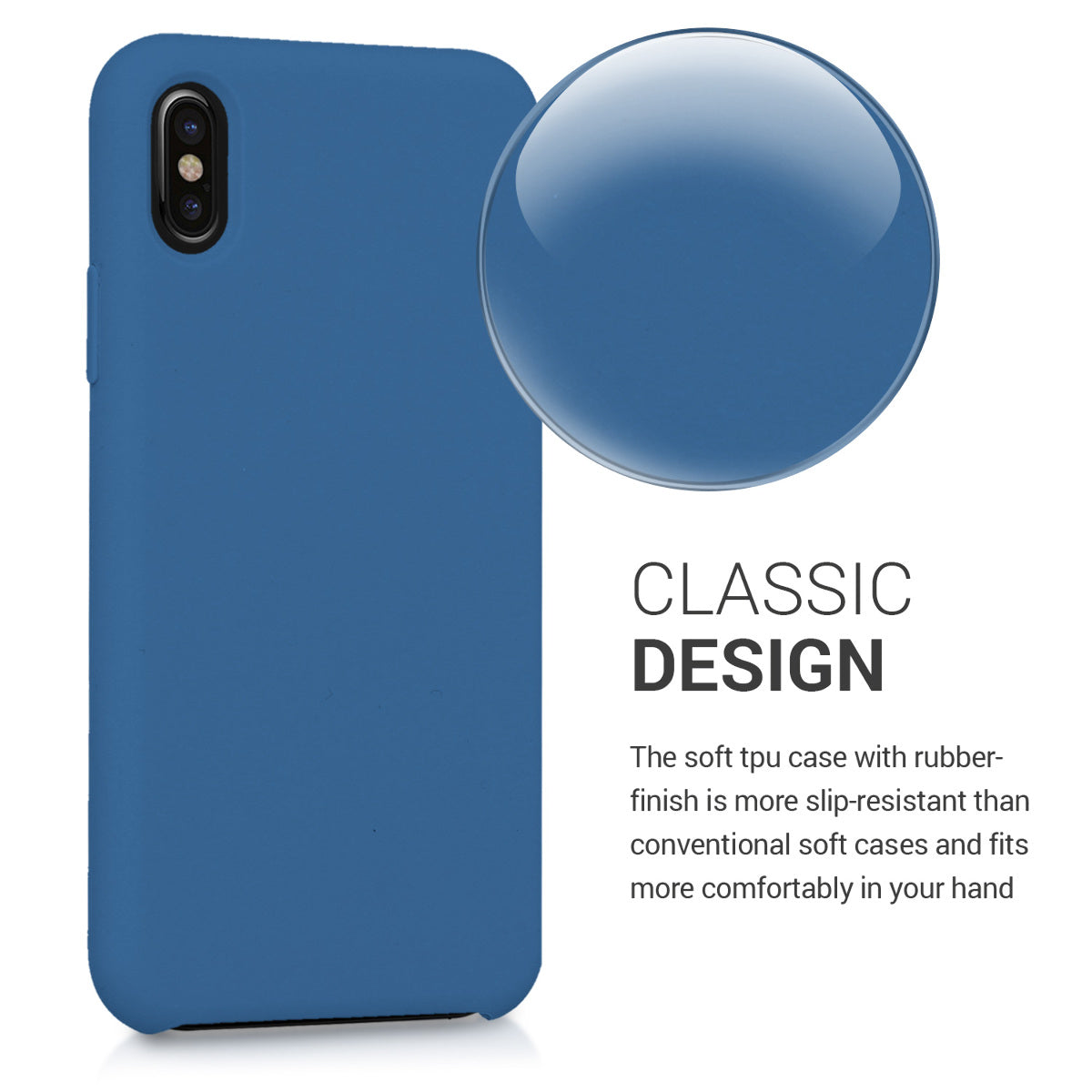 kwmobile Handyhülle für Apple iPhone X - Case Silikon - Kabelloses Laden - Schutzhülle Cover