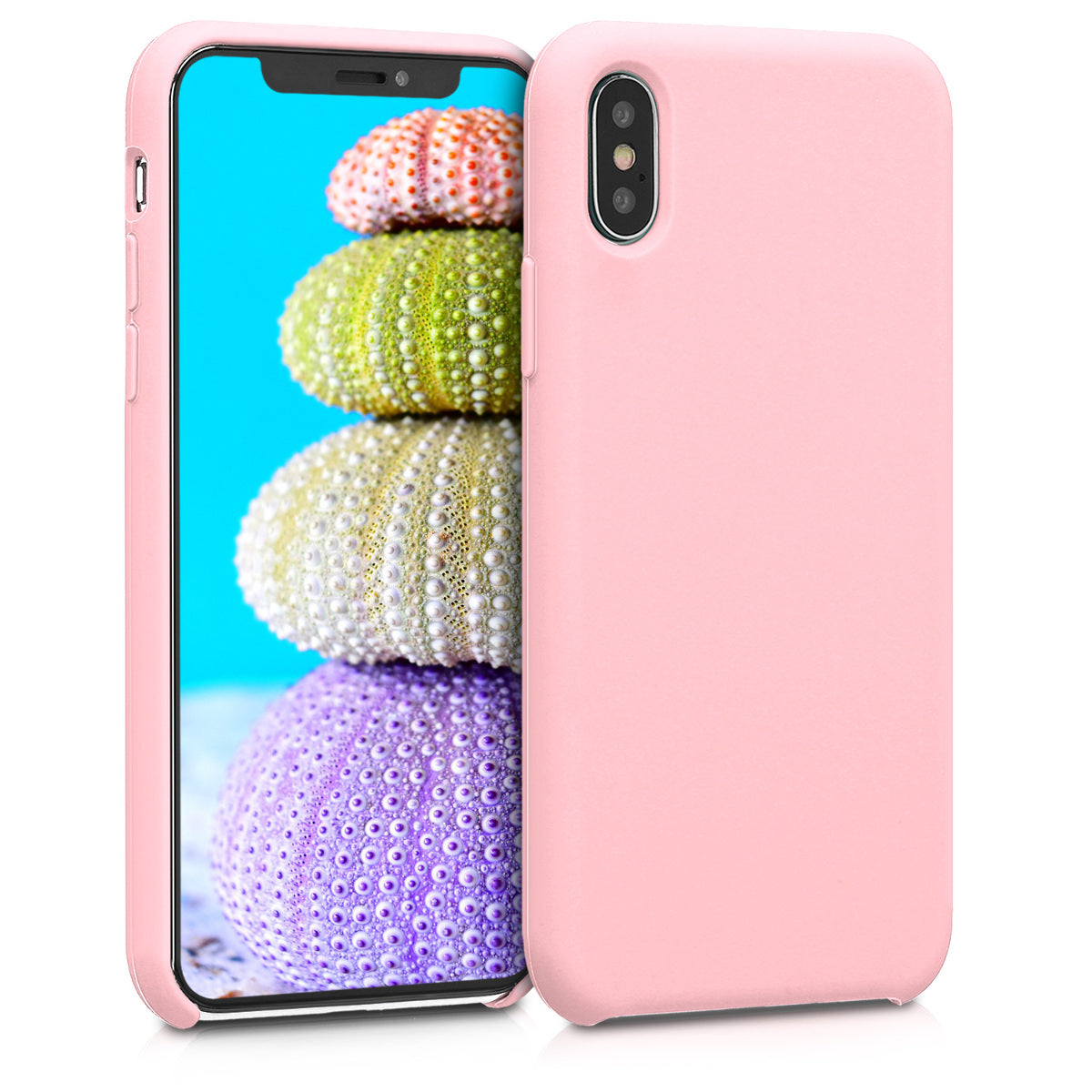 kwmobile Handyhülle für Apple iPhone X - Case Silikon - Kabelloses Laden - Schutzhülle Cover