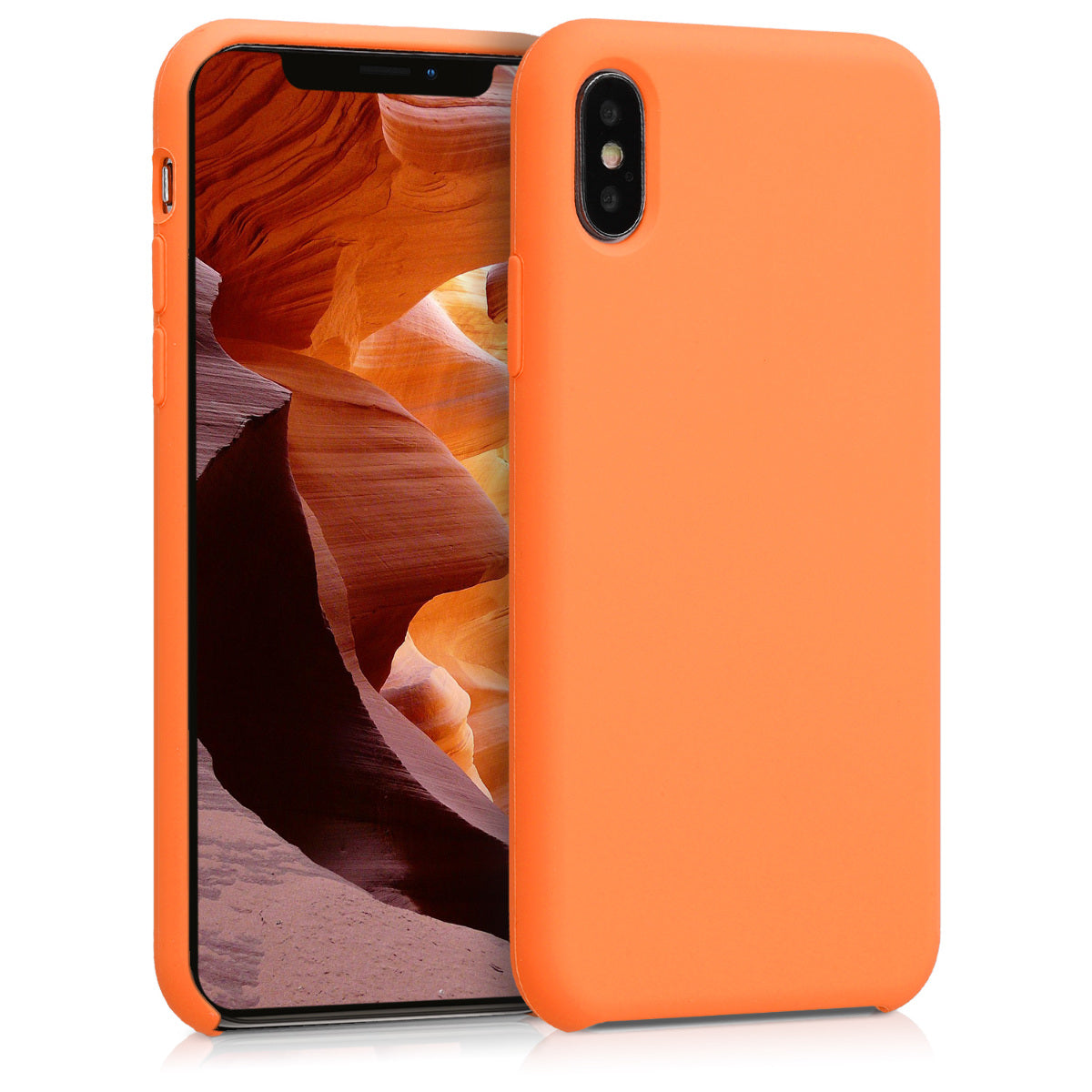 kwmobile Handyhülle für Apple iPhone X - Case Silikon - Kabelloses Laden - Schutzhülle Cover