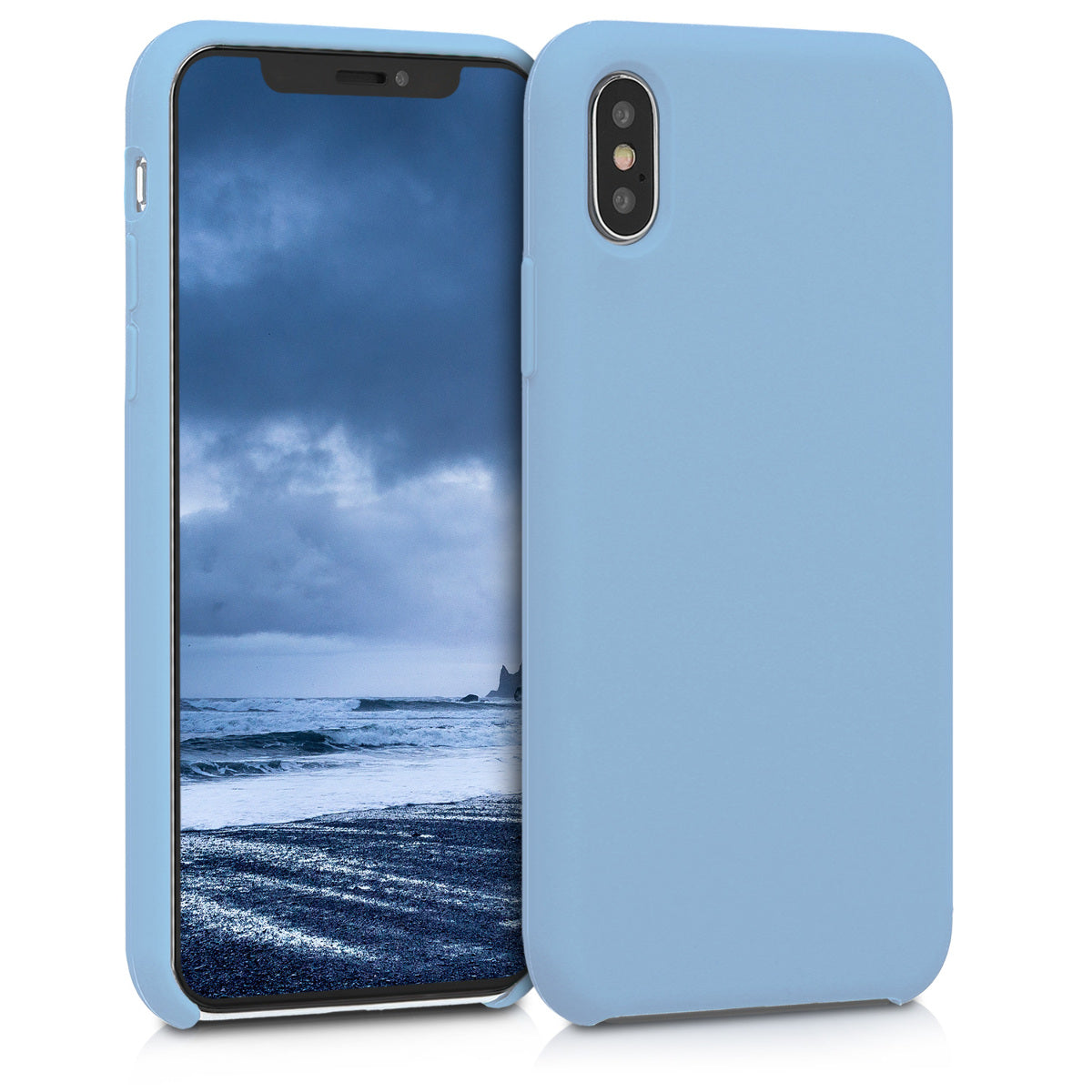 kwmobile Handyhülle für Apple iPhone X - Case Silikon - Kabelloses Laden - Schutzhülle Cover
