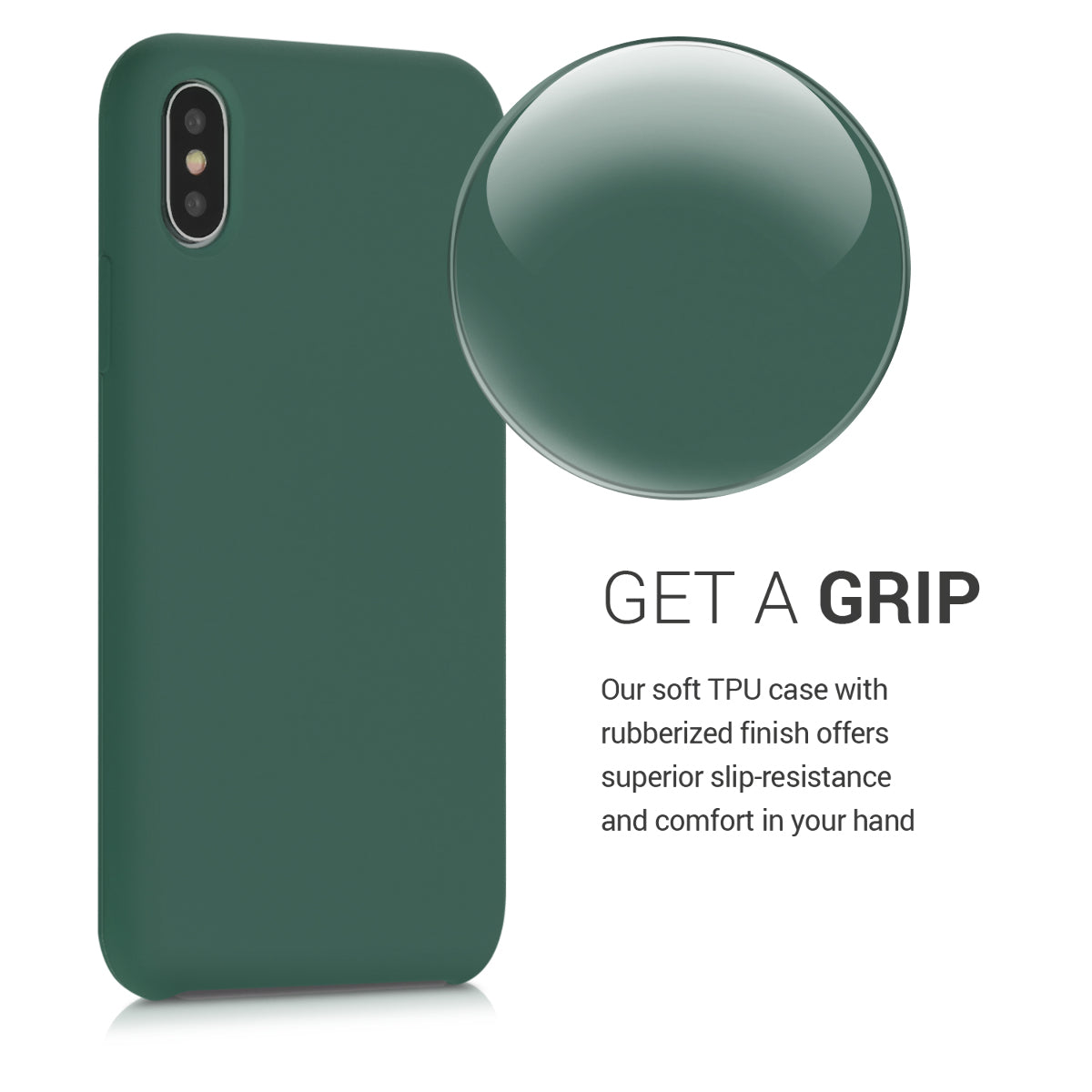 kwmobile Handyhülle für Apple iPhone X - Case Silikon - Kabelloses Laden - Schutzhülle Cover