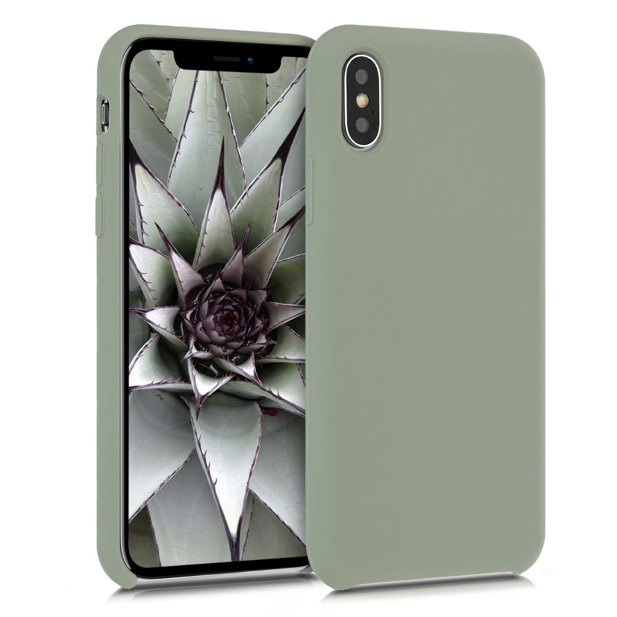 kwmobile Handyhülle für Apple iPhone X - Case Silikon - Kabelloses Laden - Schutzhülle Cover