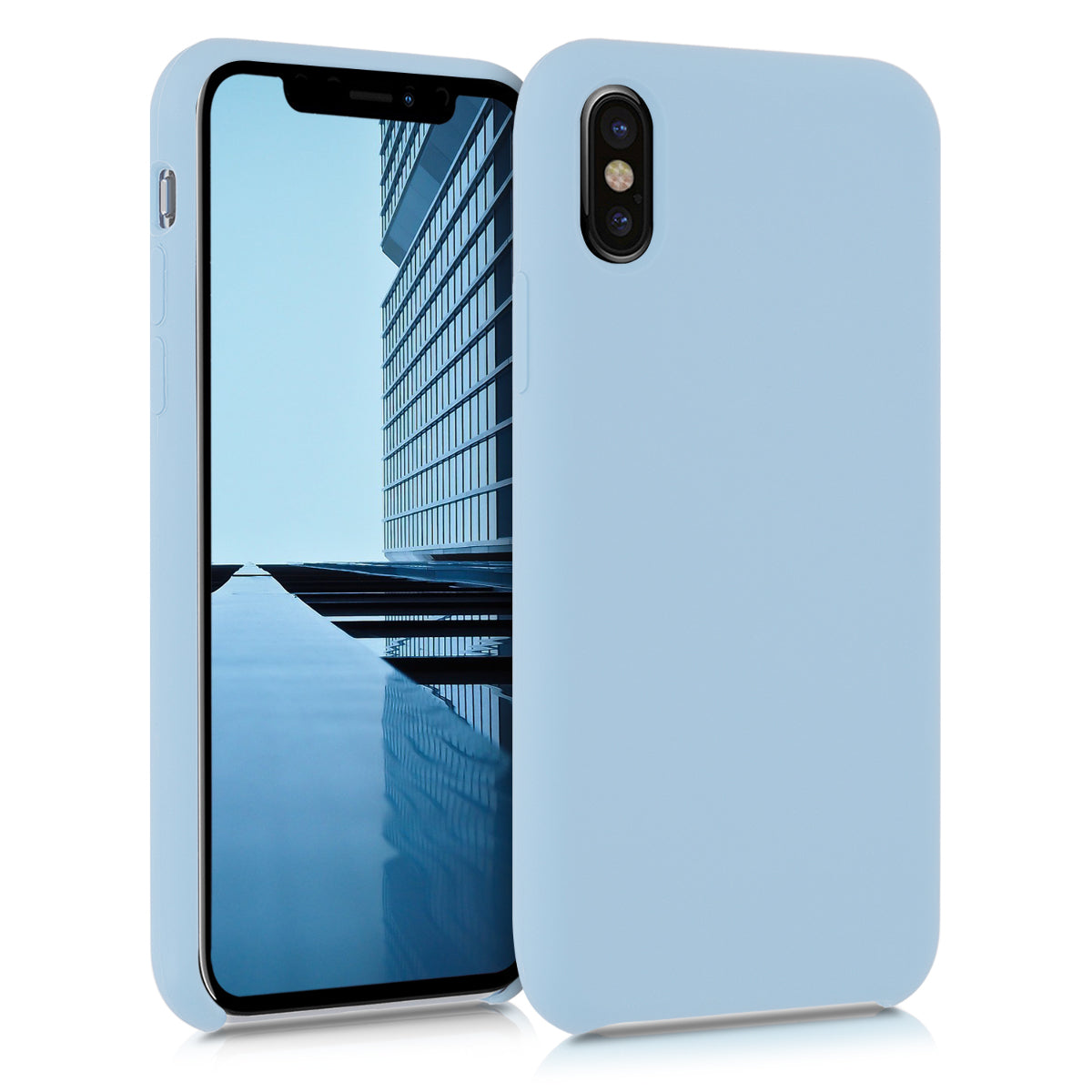 kwmobile Handyhülle für Apple iPhone X - Case Silikon - Kabelloses Laden - Schutzhülle Cover