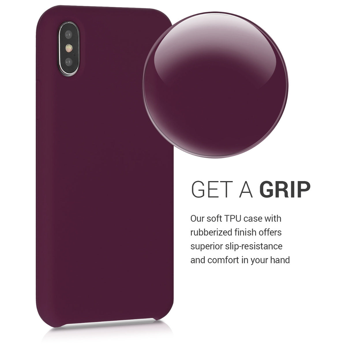kwmobile Handyhülle für Apple iPhone X - Case Silikon - Kabelloses Laden - Schutzhülle Cover