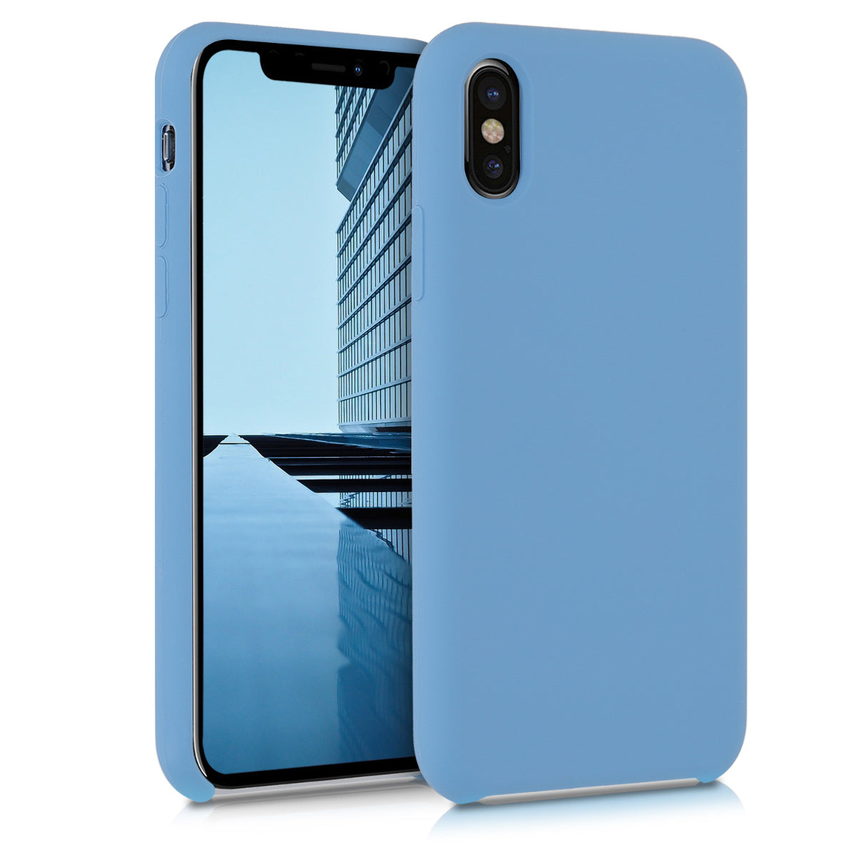kwmobile Handyhülle für Apple iPhone X - Case Silikon - Kabelloses Laden - Schutzhülle Cover
