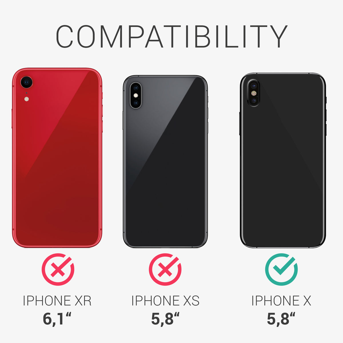 kwmobile Handyhülle für Apple iPhone X - Case Silikon - Kabelloses Laden - Schutzhülle Cover
