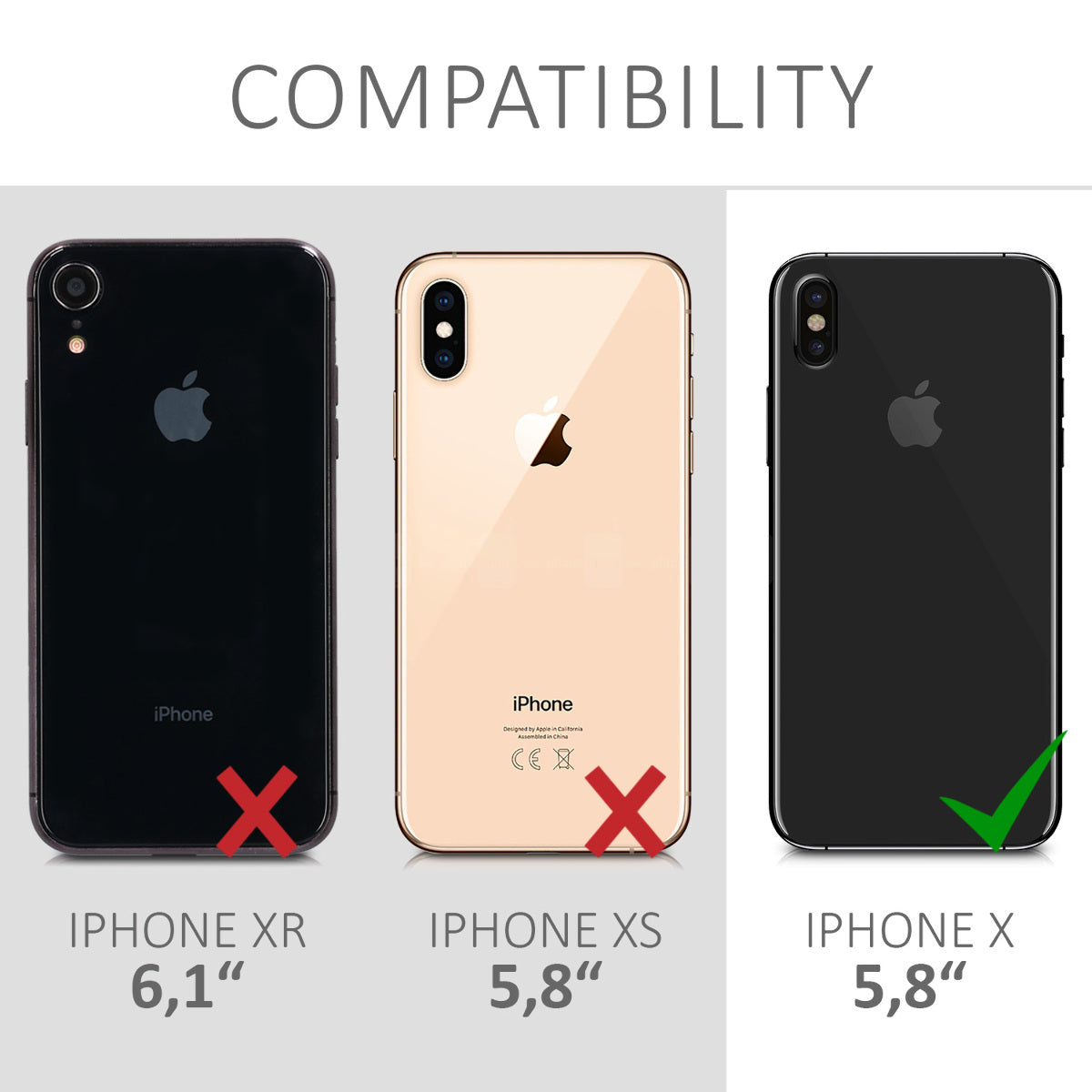kwmobile Handyhülle für Apple iPhone X - Case Silikon - Kabelloses Laden - Schutzhülle Cover