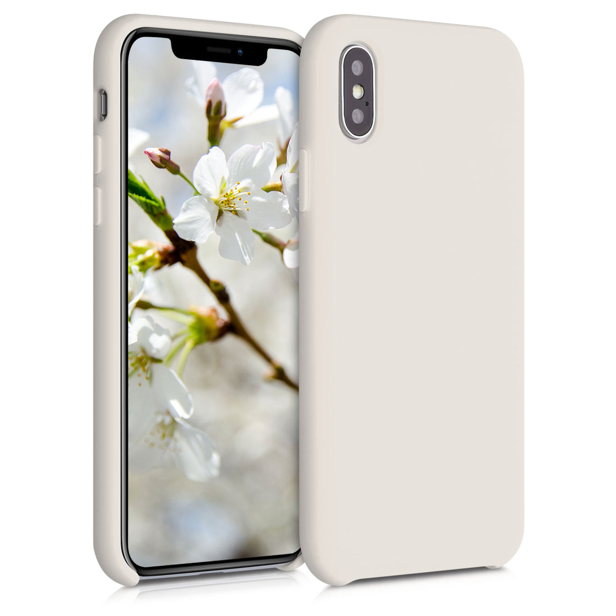 kwmobile Handyhülle für Apple iPhone X - Case Silikon - Kabelloses Laden - Schutzhülle Cover