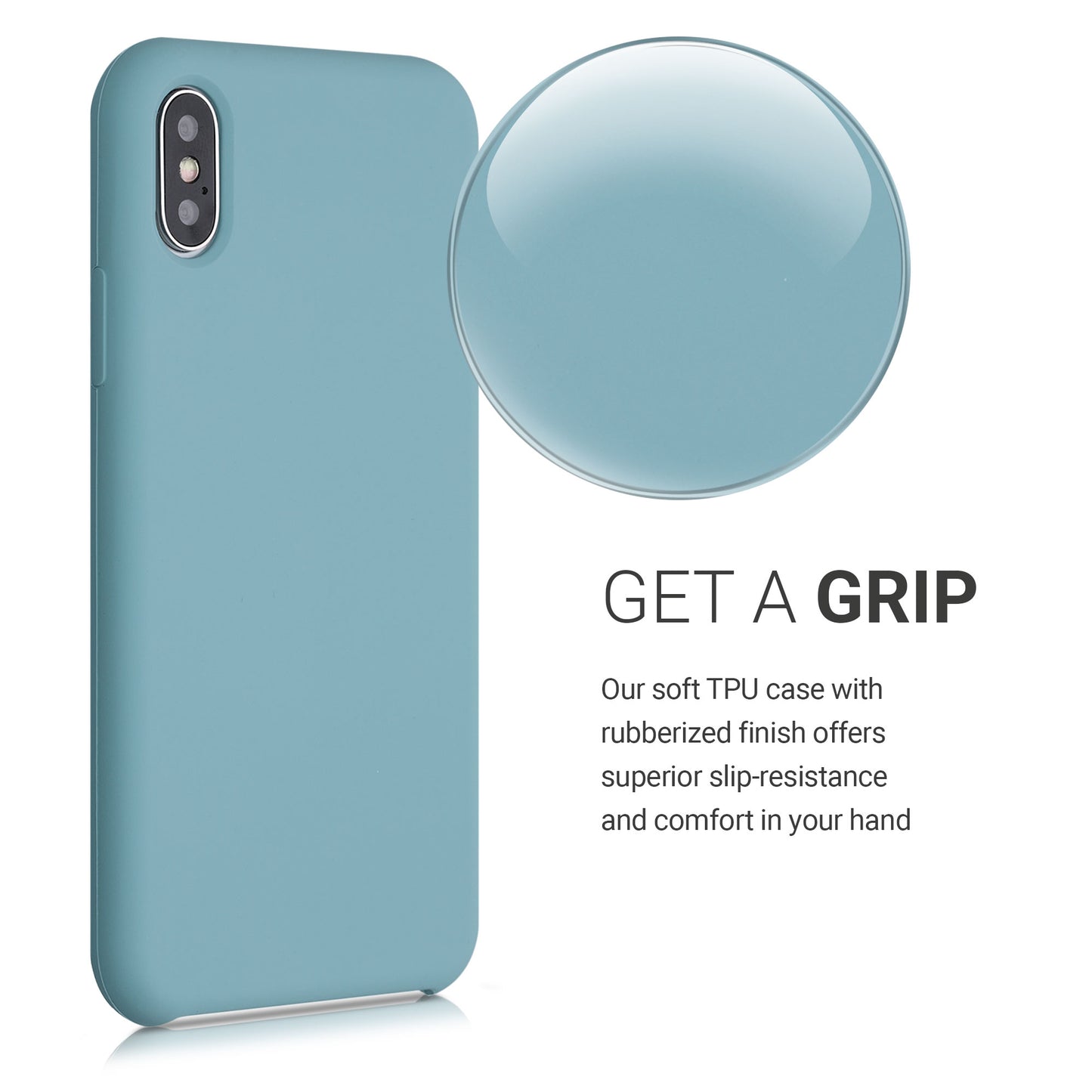 kwmobile Handyhülle für Apple iPhone X - Case Silikon - Kabelloses Laden - Schutzhülle Cover