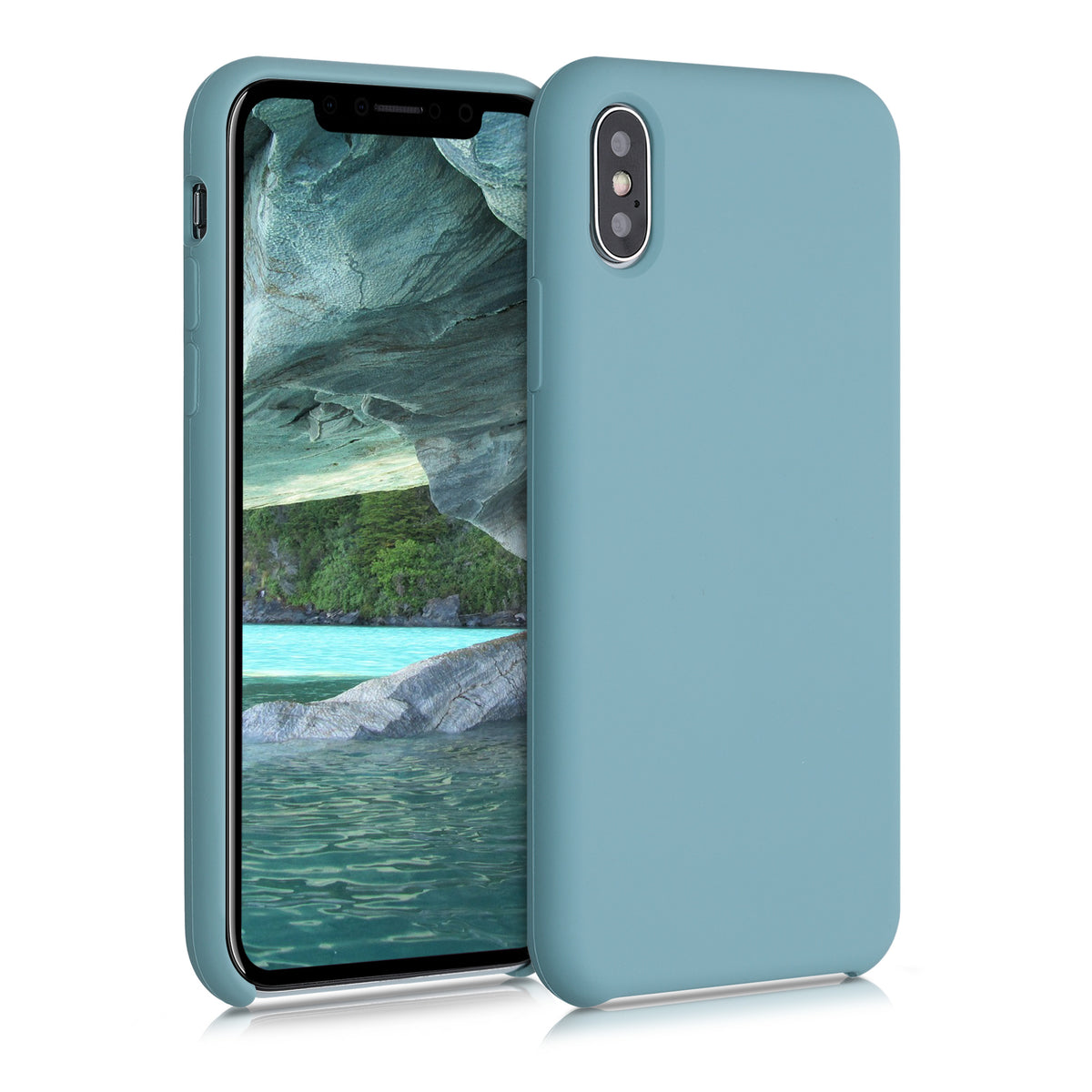 kwmobile Handyhülle für Apple iPhone X - Case Silikon - Kabelloses Laden - Schutzhülle Cover