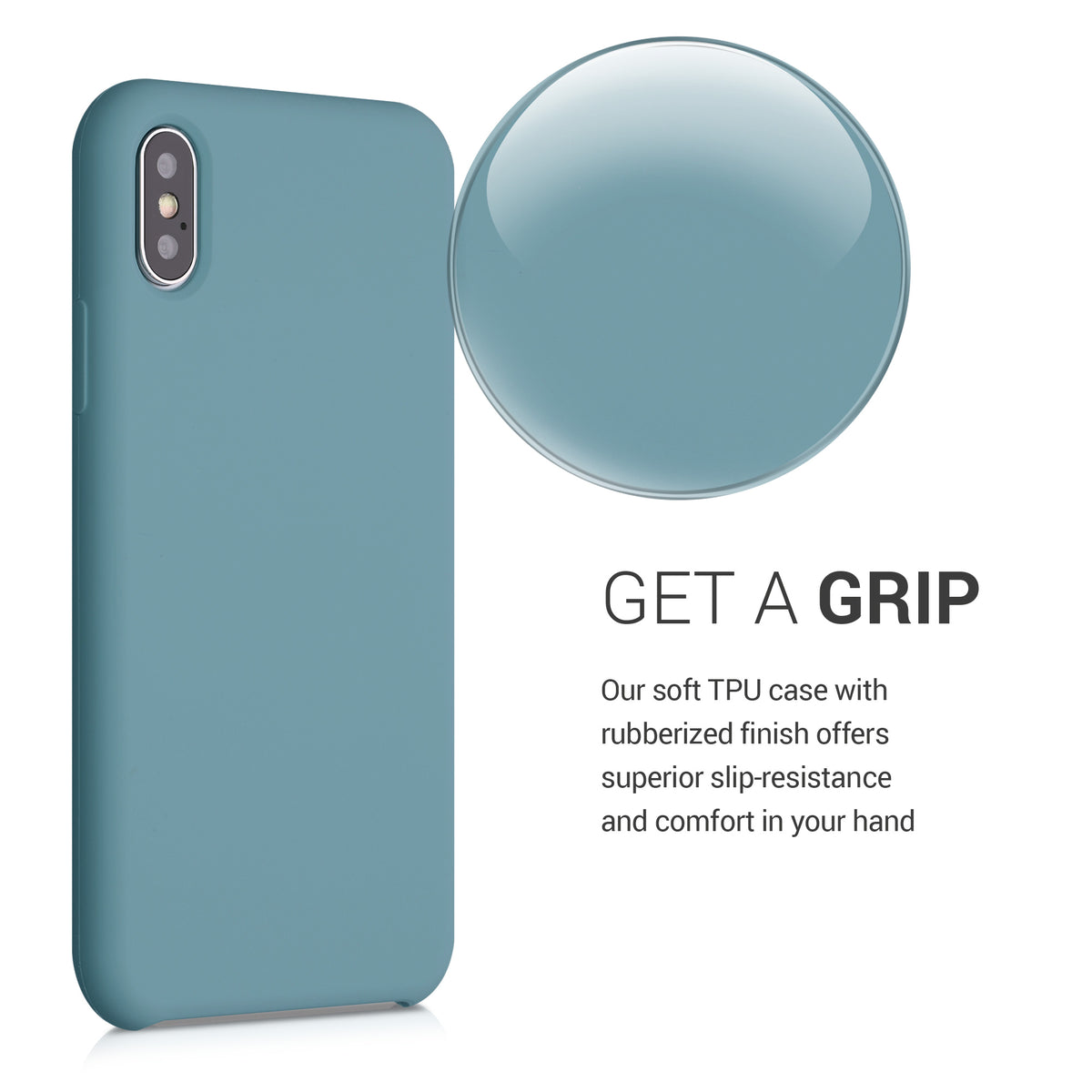 kwmobile Handyhülle für Apple iPhone X - Case Silikon - Kabelloses Laden - Schutzhülle Cover